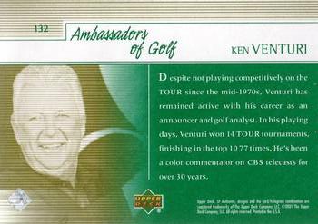 2001 SP Authentic #132 Ken Venturi Back