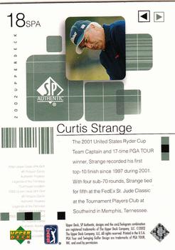 2002 SP Authentic #18SPA Curtis Strange Back