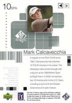 2002 SP Authentic #10SPA Mark Calcavecchia Back