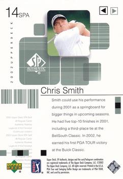 2002 SP Authentic #14SPA Chris Smith Back