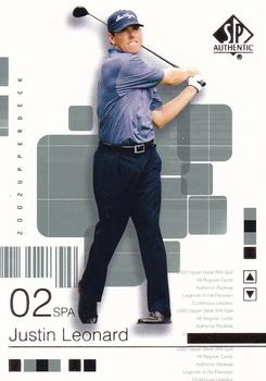 2002 SP Authentic #27SPA Justin Leonard Front