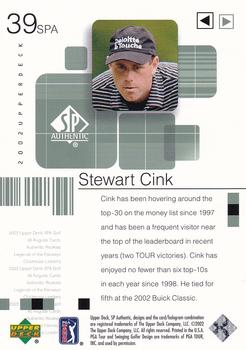 2002 SP Authentic #39SPA Stewart Cink Back