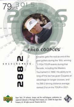 2002 SP Authentic #79SPA Fred Couples Back