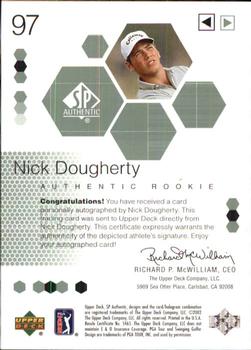 2002 SP Authentic #97 Nick Dougherty Back