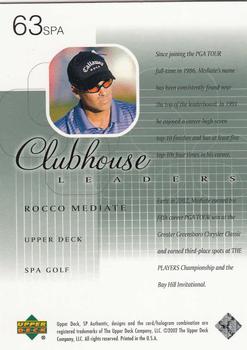 2002 SP Authentic #63SPA Rocco Mediate Back