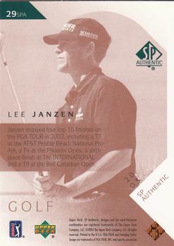 2003 SP Authentic #29SPA Lee Janzen Back