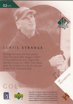 2003 SP Authentic #32SPA Curtis Strange Back