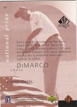 2003 SP Authentic #47 Chris DiMarco Back