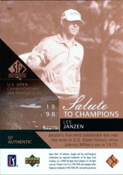 2003 SP Authentic #94 Lee Janzen Back