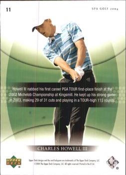 2004 SP Authentic #11 Charles Howell III Back
