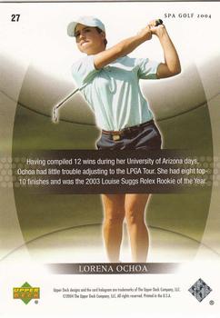 2004 SP Authentic #27 Lorena Ochoa Back