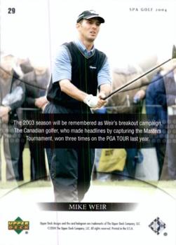 2004 SP Authentic #29 Mike Weir Back