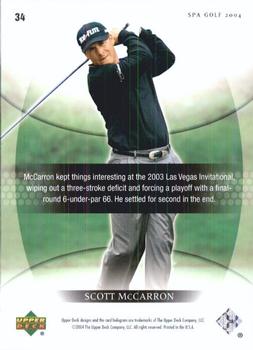 2004 SP Authentic #34 Scott McCarron Back