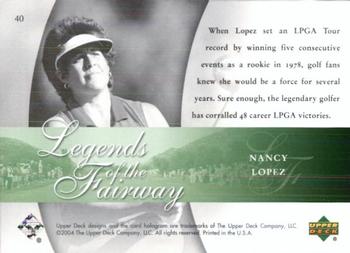 2004 SP Authentic #40 Nancy Lopez Back