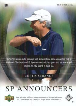 2004 SP Authentic #58 Curtis Strange Back