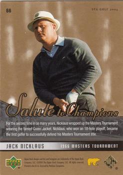 2004 SP Authentic #66 Jack Nicklaus Back