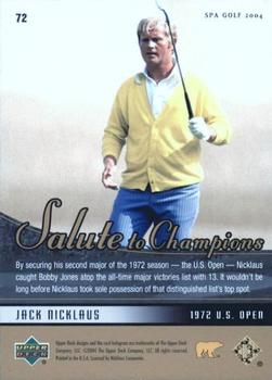 2004 SP Authentic #72 Jack Nicklaus Back