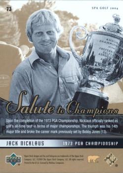 2004 SP Authentic #73 Jack Nicklaus Back
