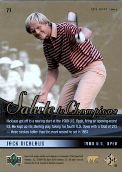 2004 SP Authentic #77 Jack Nicklaus Back