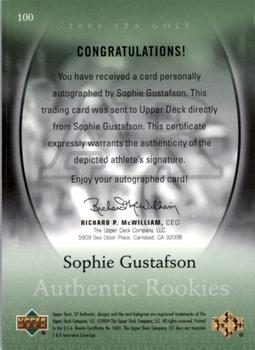 2004 SP Authentic #100 Sophie Gustafson Back