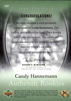 2004 SP Authentic #105 Candy Hannemann Back