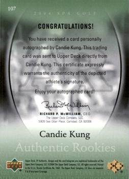 2004 SP Authentic #107 Candie Kung Back