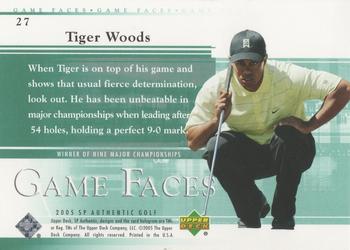 2005 SP Authentic #27 Tiger Woods Back