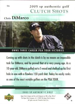 2005 SP Authentic #56 Chris DiMarco Back