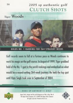 2005 SP Authentic #58 Tiger Woods Back