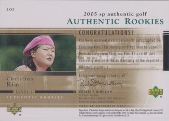 2005 SP Authentic #101 Christina Kim Back