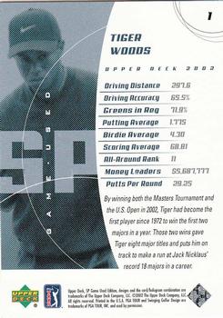 2002 SP Game Used #1 Tiger Woods Back