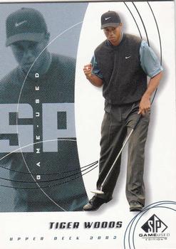 2002 SP Game Used #1 Tiger Woods Front