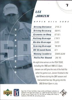 2002 SP Game Used #7 Lee Janzen Back