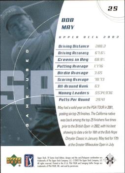 2002 SP Game Used #25 Bob May Back