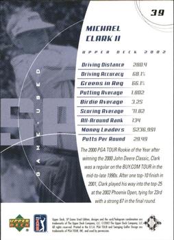 2002 SP Game Used #39 Michael Clark II Back
