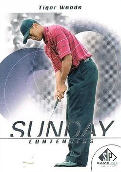 2002 SP Game Used #46 Tiger Woods Front