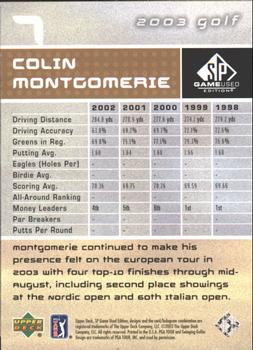 2003 SP Game Used #7 Colin Montgomerie Back