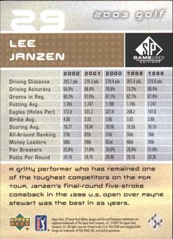 2003 SP Game Used #29 Lee Janzen Back