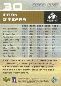 2003 SP Game Used #30 Mark O'Meara Back