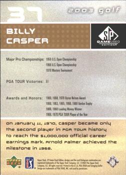 2003 SP Game Used #37 Billy Casper Back