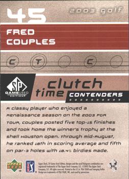 2003 SP Game Used #45 Fred Couples Back