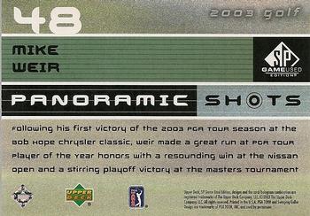 2003 SP Game Used #48 Mike Weir Back