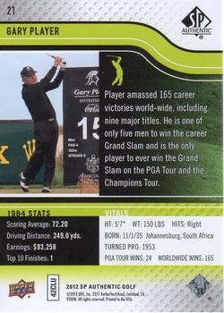 2012 SP Authentic #21 Gary Player Back