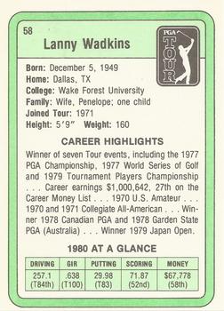 1981 Donruss #58 Lanny Wadkins Back