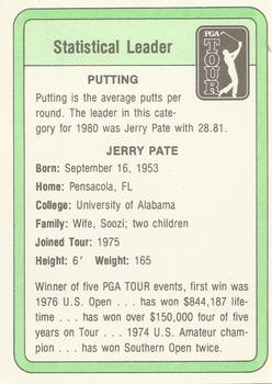 1981 Donruss #NNO Jerry Pate Back