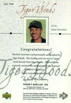 2001 Upper Deck - Gallery Autographs #GG-TW Tiger Woods Back