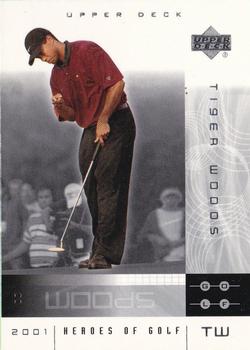 2001 Upper Deck - Heroes of Golf National Convention Promos #1TW Tiger Woods Front