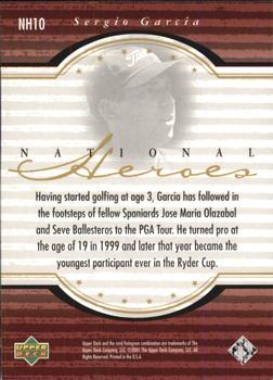 2001 Upper Deck - National Heroes #NH10 Sergio Garcia Back