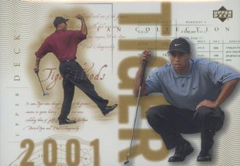 2001 Upper Deck - Tiger's Fan Collection e-Card Gold #TWJG Tiger Woods Front