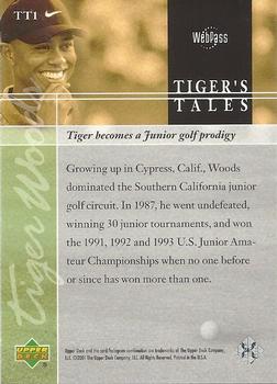 2001 Upper Deck - Tiger's Tales #TT1 Tiger Woods Back